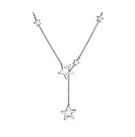 Bling Jewelry Astrology Celestial American Usa Patriotic Open Lucky Stars Rock Star Dangling Lariat Y Necklace For Women Sterling Silver Adjustable