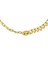 Bling Jewelry Boho Foot Lace Chain Anchor link Flat Marina Chain Anklet Ankle Bracelet For Women 18K Gold Plated Brass 10 Inch - Gold