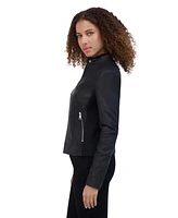 Glenbrook Lightweight Women's Leather Racer Jacket