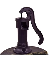 Skonyon 2 Tiers Outdoor Barrel Waterfall Fountain with Pump