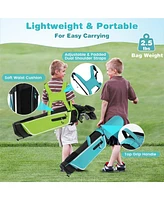 Junior Complete Golf Club Set with Stand Bag Rain Hood-Blue
