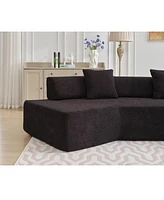 Streamdale Furniture Modern Minimalist Boucle L-Shape Sofa, Foam-Filled, Assembly-Free