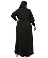 L I V D Plus Laufey Pleated Bodice Maxi Dress