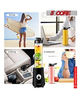 5 Core Portable Personal Blender for Kitchen 20Oz Capacity 160W Smoothie Maker Blenders