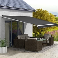 Outsunny 10' x 8' Electric Retractable Awning w/ Remote Controller