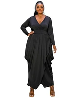 L I V D Plus Giuliana Tulip Hem Maxi Dress