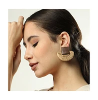 Sohi Women's Straw Drop Earrings