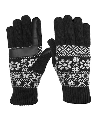 Isotoner Women's Nordic Fairisle Water Repellent Knit Gloves