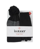 Isotoner Women's Knit Glove and Hat Gift Set