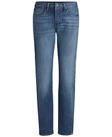 Boss by Hugo Women's Straight-Fit Faded-Blue Jeans