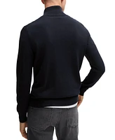 Boss by Hugo Boss Men's Logo-Patch Zip-Neck Sweater