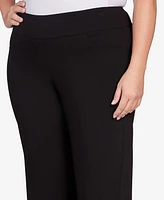 Hearts Of Palm Plus Tech Stretch Full Length Pant with Elastic Waistband