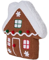 Evergreen Ivy Gingerbread House Decorative Pillow, 15" x 15"