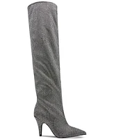 Steve Madden Women's Bellamie Rhinestone Knee-High Slouch Dress Boots