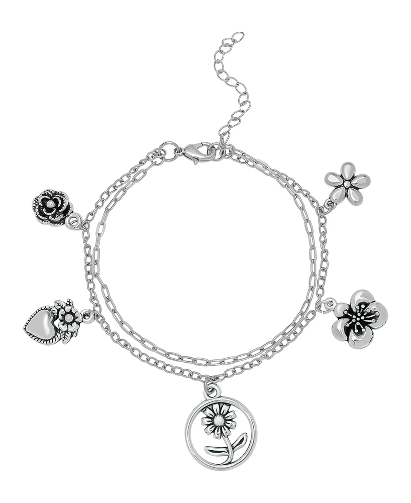 Macy's Flower Charm Bracelet