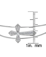 Macy's Cubic Zirconia Cross Bangle