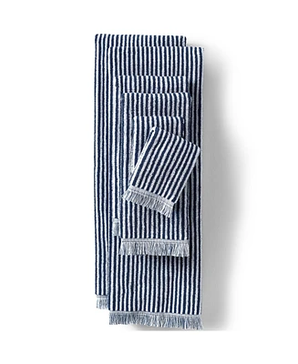 Lands' End Cotton Yarn-dyed Stripe 6-Piece Bath Towel Set