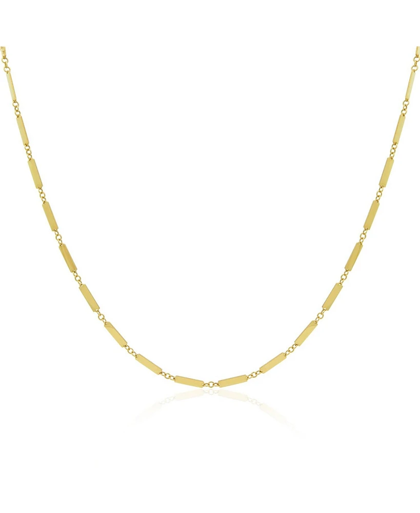 The Lovery Gold Link Bar Chain Necklace 14K Gold