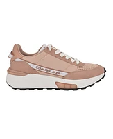 Calvin Klein Women's Khalli Almond Toe Casual Lace-up Sneakers