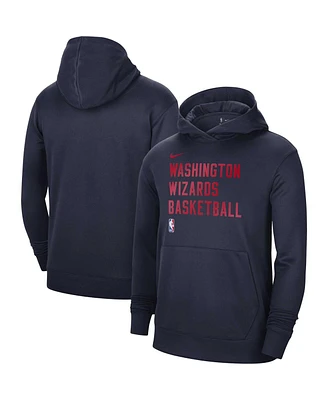 Nike Men's and Women's Navy Washington Wizards 2023/24 Performance Spotlight On-Court Practice Pullover Hoodie