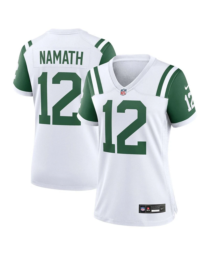 Nike Women's Joe Namath White New York Jets Classic Alternate Retired Player Game Jersey