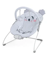 Skonyon Kids Portable Baby Bouncer Rocker Seat with Detachable Toy Bar-Gray