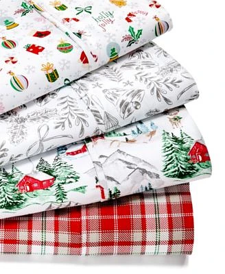 Holiday Lane Holiday Printed Cotton Sheet Sets Exclusively At Macys