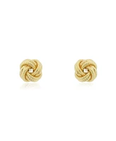 The Lovery Textured Knot Stud Earrings 14K Gold