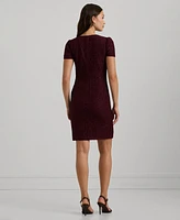 Lauren Ralph Women's Slim-Fit Cap-Sleeve Cocktail Sheath Dress