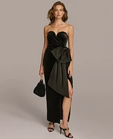 Donna Karan New York Women's Bow-Waist Sweetheart Gown