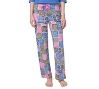 Hue Women's Crochet All Day Printed Pajama Pants