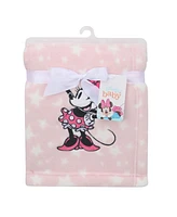 Lambs & Ivy Disney Baby Minnie Mouse Stars Pink Soft Fleece Baby Blanket