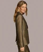 Donna Karan New York Women's Metallic One-Button Blazer