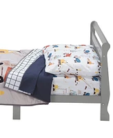 Bedtime Originals 4-Piece Construction Zone Gray/Navy/White Toddler Bedding Set