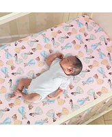 Lambs & Ivy Disney Princesses 3-Piece Nursery Baby Crib Bedding Set - Pink