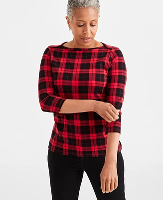 Style & Co Petite Pattern Knit Top, Created for Macy's