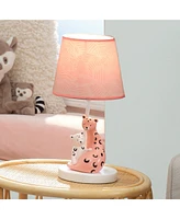 Lambs & Ivy Enchanted Safari Pink Leopard Lamp with Shade & Bulb