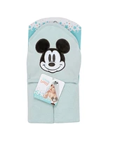 Lambs & Ivy Baby Boys Disney Baby Classic Mickey Mouse Blue Hooded Baby Bath Towel