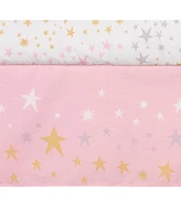 Bedtime Originals Rainbow Unicorn Pink/Purple 4-Piece Baby Crib Bedding Set