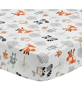 Bedtime Originals Woodland Friends Animals Mint/Gray 5-Piece Crib Bedding Set