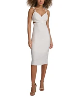 Siena Women's Embellished-Strap Midi A-Line Dress