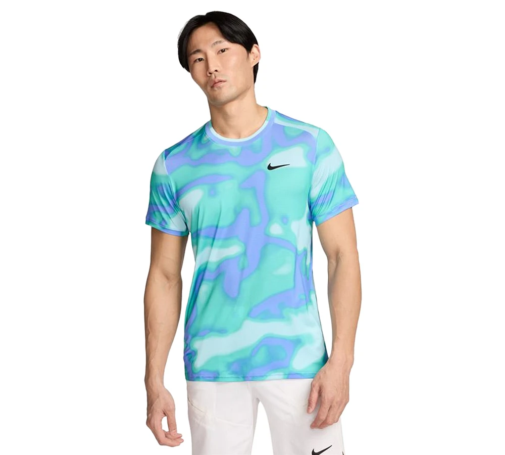 Nike Men's Dri-fit Camouflage Logo Tennis T-Shirt