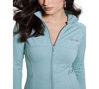 Guess Women's Marika Zip-Front Long-Sleeve Active Top