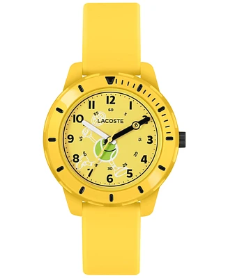 Lacoste Kids Mini Tennis Yellow Silicone Strap Watch 34.5mm