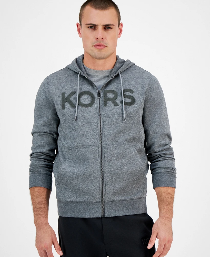 Michael Kors Men's Textured-Logo Zip Hoodie