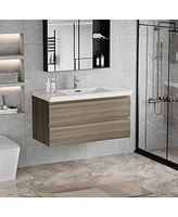42" Floating Bathroom Vanity with Resin Sink