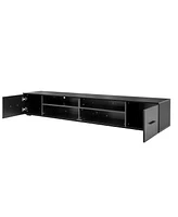 Streamdale Furniture Modern 90" Black Tv Stand with Storage