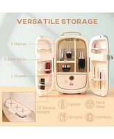 Streamdale Furniture Led Skincare Fridge: Mini Cooler for Beauty Essentials