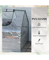 Galvanized Raised Garden Bed with Mini Greenhouse Cover
