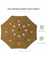 9FT 3-Tier Patio Umbrella with Tilt